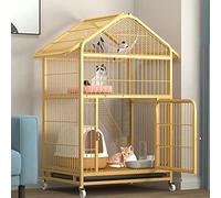 HYJYGM Playpen,Guinea Pig Cages,Rat Cage Cat Cages Indoor, Pet Enclosure Includes Adjustable Resting Platforms,Removable Leak-Proof Pan,° 4-Locking Wheel Casters,70 * 117cm