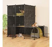 HYJYGM Portable Guinea Pig Cage,Cat Cage Extra Large,Collapsible Cat Cage,Pet Cages Small Animals,Great For Kittens and Puppies,111 * 109cm-B