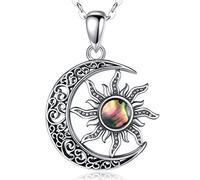 HYJYGM Sun and Moon Warm Word Necklace Bring You Hope and Light Pendant Gift for Women Girl