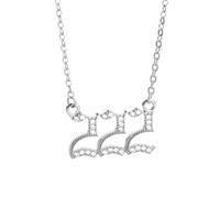 HYJYGX Aurora de Números Ángeles Cuello Pendentín Holográfico para Mujer