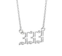 HYJYGX Aurora de Números Ángeles Cuello Pendentín Holográfico para Mujer
