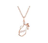 HYJYGX Cadena con Colgante de Acuario de Oro de 9 quilates/18 Quilates, Longitud de 18 Pulgadas, Conjunto de Joyas con Piedras Preciosas de moissanita/Diamante
