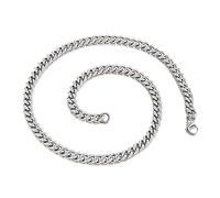 HYJYGX Cadena de Oro con Llave de Enlace 7MM para Hombre Niño, Estirpe de Acero Inoxidable, Longitud: 45CM