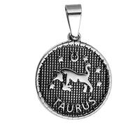 HYJYGX Collar con Colgante Vintage de Signo del Zodiaco de Acero Inoxidable para Hombre, astrología de constelación de horóscopo