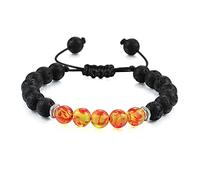 HYJYGX Cuentas de Lava Onyx Tiger Eye Stone Crown Helmet Charm s para Hombres Mujeres Amigas Muñeca Muñeca