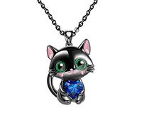HYJYGX Mujeres Patrck Día S Día de la Madre Patnía Linda Mujer Gato Diamante Diamante Sparling Joyería Sunset
