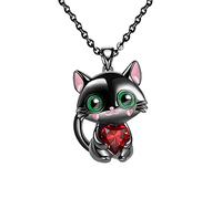HYJYGX Mujeres Patrck Día S Día de la Madre Patnía Linda Mujer Gato Diamante Diamante Sparling Joyería Sunset