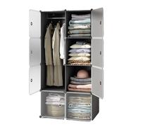 HYKJCSS Almarios para Hogar Armario Portátil, Armario Simple, Organizador, Varillas Colgantes For Dormitorio, Sala De Estar Almarios para Ropa(75x47x147cm)