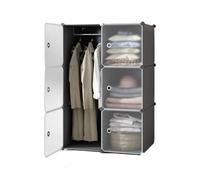 HYKJCSS Almarios para Hogar Armario Portátil, Armario Simple, Organizador, Varillas Colgantes For Dormitorio, Sala De Estar Almarios para Ropa(75x47x111cm)