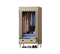 HYKJCSS Almarios para Hogar Armario Portátil For Colgar Ropa, Almacenamiento De Ropa, Armario Portátil For Dormitorio Almarios para Ropa(Beige)