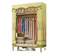 HYKJCSS Almarios para Hogar Combinación De Tubos De Acero Refuerzo De Gabinete De Tela Armazón De Acero De Ensamblaje Individual Almarios para Ropa(84 * 46 * 172cm)