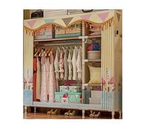 HYKJCSS Almarios para Hogar Organizador De Almacenamiento De Armario Simple Reforzado con Tubería De Acero De Tela De Armario Combinado Almarios para Ropa(126 * 46 * 172cm)