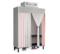 HYKJCSS Almarios para Hogar Perchero De Servicio Pesado Armario Portátil con Cubierta Perchero De Ropa Armario De Metal Almarios para Ropa(85 * 45 * 175cm)