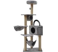 HYKJCSS Arbol Gatos Torre para Gatos Árbol para Gatos con Cepillo para El Cuidado Personal del Gato, Torre para Gatos, Condominio para Gatos De Interior con Felpa Acolchada Rascador Árbol para Gato