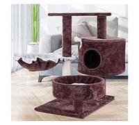 HYKJCSS Arbol Gatos Torre para Gatos Marco De Escalada para Gatos Arena para Gatos Árbol para Gatos Suministros para Gatos Juguete Sisal Trampolín para Rascar Gatos Rascador Árbol para Gato(Bruin)