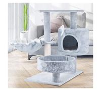 HYKJCSS Arbol Gatos Torre para Gatos Marco De Escalada para Gatos Arena para Gatos Árbol para Gatos Suministros para Gatos Juguete Sisal Trampolín para Rascar Gatos Rascador Árbol para Gato(Gray)
