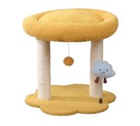 HYKJCSS Arbol Gatos Torre para Gatos Marco de Escalada para Gatos, Poste rascador para Gatos, Suministros para Mascotas, Torre para Gatos de Interior Rascador Árbol para Gato(Yellow)