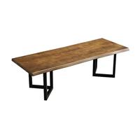 HYKJCSS Escritorio Ordenador Escritorio De Computadora Madera Maciza con Marco Hierro Forjado, Oficina, Tablero Mesa 5 Cm Grosor, Conferencias Oficina(160x70x75cm)