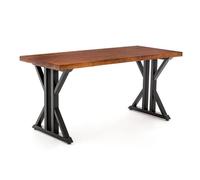 HYKJCSS Escritorio Ordenador Escritorio De Computadora Madera Maciza, Oficina con Patas Hierro Forjado, Multifuncional, Mesa Conferencias Oficina(120x60x75cm)