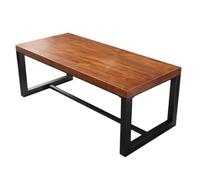 HYKJCSS Escritorio Ordenador Escritorio De Computadora Madera Maciza, Oficina para El Hogar con Patas Mesa Hierro Forjado, Estudio 5 Cm Grosor, Escritura Oficina(180x80x75cm)