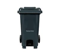 HYKJCSS Exterior Cubo De Basura For Exteriores, con Pedal, Ruedas, For Saneamiento, Clasificación Comercial Contenedor Basura(Grey)