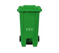 HYKJCSS Exterior Cubo De Basura For Exteriores, con Pedal, Ruedas, For Saneamiento, Clasificación Comercial Contenedor Basura(Grün)