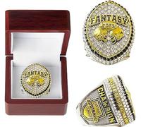 HYKJSHED 2023 Fantasy Football Ring Championship Ring Heavy FFL Champions Rings Souvenir Men Padre Alumni Friend Rugby Fans