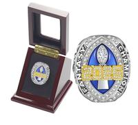 HYKJSHED 2026 Anillos de fútbol de fantasía Coleccionables del Día del Padre Anillos de campeonato Recuerdos for fanáticos(Black,9)