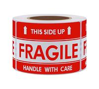 Hylabelest Handle with Care This Side Up - Pegatinas frágiles de 2 x 3 pulgadas, etiquetas de advertencia de dirección de envío (2 x 3 pulgadas)