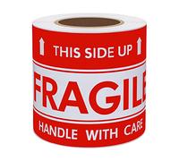 Hylabelest - Pegatinas frágiles con cuidado este lado hacia arriba, etiquetas frágiles de advertencia de 3 x 5 pulgadas (3 x 5 pulgadas)