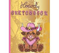 HYLAND COW SKETCHBOOK FOR GIRLS: This sketchbook is the perfect book for drawing, doodling, sketching & writing/ Large blank white pages for girls, ... to feel artistic/Pink, 8.5 x 11,120 pages