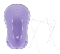 Hylat Baby Bañera Bebe con Soporte y Tapón Yeti Violeta - Certificada TÜV Rheinland - para Recién Nacidos y Bebés de Hasta 12 Meses, de Plástico Sin BPA - Colección Lite Bañera para Bebe con Patas