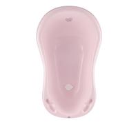 Hylat Baby Bañera para bebés con tapón - Certificado TÜV Rheinland - estable y cómoda, ideal para baños seguros durante los primeros 12 meses - Colección Lite - Color: Rosa, Diseño: Hug Me