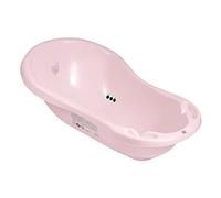 Hylat Baby Hug Me Rosa Bañera Bebé, Tapón de Drenaje y Termómetro, Bañera Antideslizante para Recién Nacidos y Bebés de Hasta 12 Meses, Banheira Bebe de Plástico Sin BPA Bañera para bebe