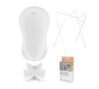 Hylat Baby Set: Bañera estable para bebés con soporte, asiento de baño y desagüe - Certificado TÜV Rheinland - solución ideal para maravillosas experiencias de baño - Colección Lite