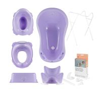 Hylat Baby Set Completo: Bañera para bebés con soporte, asiento de baño y desagüe, asiento de inodoro para niños, orinal, escalón infantil - Certificado TÜV Rheinland - Colección Lite