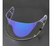 HYLGY Visera Casco de Motocicleta para Arai GP-6 GP-6S GP-6RC SK-6, Repuesto de Visera Tintada Antirayaduras, Revestimiento de Lente con Protección UV,Normal-F Clear Revo Blue