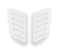 HYLLYP 2 Unidades Rejillas de Aire para Dacia Sandero Stepway 3.Gen 2.Gen 2021-2024 Decoración Capó Deportivo Adhesivo ABS Plástico Estilo Exterior Tuning Accesorios,White