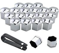 HYLLYP 20pcs Tapas para Tuercas para FIAT Ducato 2006-2025, Tapones Tornillos Ruedas Coche, Tapas para Tuercas de Rueda, con Herramienta de Extracción(21MM),Silver