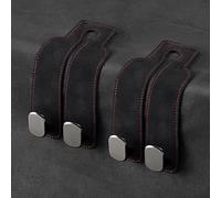 HYLLYP 2PCS para Skoda Superb Combi/Superb Scout III II 3V 3T 3V5 3T5 2009-2025 Ganchos para Asiento de Coche, Gancho de Asiento Trasero de Coche, para Bolsas, Monedero, Botellas de Agua,Black