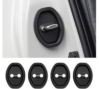 HYLLYP 4 Negra Almohadillas Protectoras Silicona Cerradura Puerta Coche para Honda Jazz Hybrid 2018-2022 2023 2024 2025, Amortiguador Absorción Impactos,Protector Cerradura Puerta Coche(Negro)