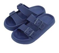 HYLM Nubes Mujeres Original Belt, Sandalias Nube Hebillas, Unisex Doble Hebilla Suave Verano Slipper, azul oscuro, 39/40 EU