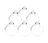 HYLOOD 12 bolas de adornos transparentes, bolas de plástico rellenables para Navidad, bolas de adorno de árbol con tapa de metal plateado extraíble para bodas, fiestas de año nuevo