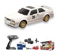 Hylukon - Coche de control remoto de 2,4 GHz RC Drift Car - 30 km/h, 1/16 Escala, Coche de Deriva de Carreras con Luces Delanteras y Traseras Estilo Retro