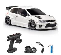 Hylukon Coche teledirigido 1/28 2,4 GHz RC Car 4WD con luces LED Drift regalo de cumpleaños para niños