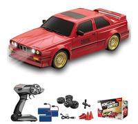 Hylukon Coche Teledirigido 2,4 GHz RC Drift Car 30 km/h - 1/16 Coche de Carrera de Derrape con Luces Delanteras y Traseras Estilo Retro