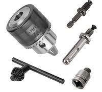 Hymnorq Portabrocas con llave de 1/2-20UNF de 3-16 mm con vástago SDS-plus, convertidor cuadrado de 1/2 enchufe y vástago hexagonal de 1/4 pulgadas, martillo destornillador de impacto, llave eléctrica