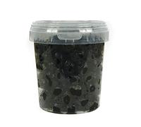 Hymor Oliven negras - 10 recipientes de 595 g - Olivas de Marruecos con piedra de oliva marroquí incrustada en Lake vegan, sin gluten, para tapas, ensaladas, al cocinar