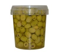 Hymor verde olivas despiedra - 10 recipientes de 550 g - Olivas de Marruecos sin piedra de oliva marroquí insertado en Lake vegan, sin gluten, para tapas, ensaladas, para cocinar