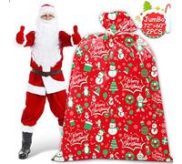 HYmoso Bolsas de regalo de Navidad extragrandes, 2 bolsas de regalo de bicicleta jumbo para regalos de Navidad gigantes de gran tamaño, bolsa de plástico de almacenamiento reutilizable, bolsas de